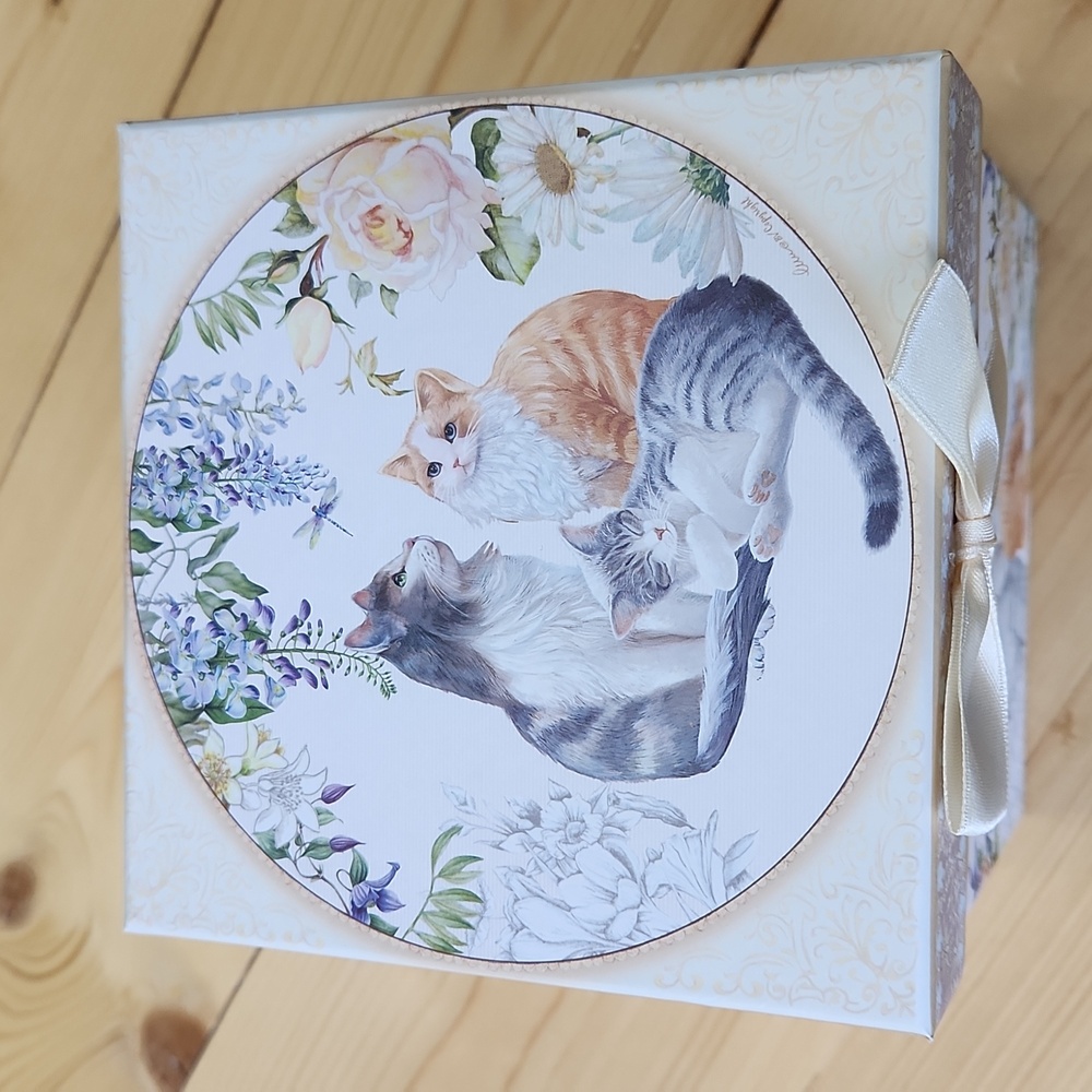 SUMMER RIVER Bits & Pieces Kitty Cat Tea For One 3-Piece Porcelain Set NWB - Picture 5 of 17
